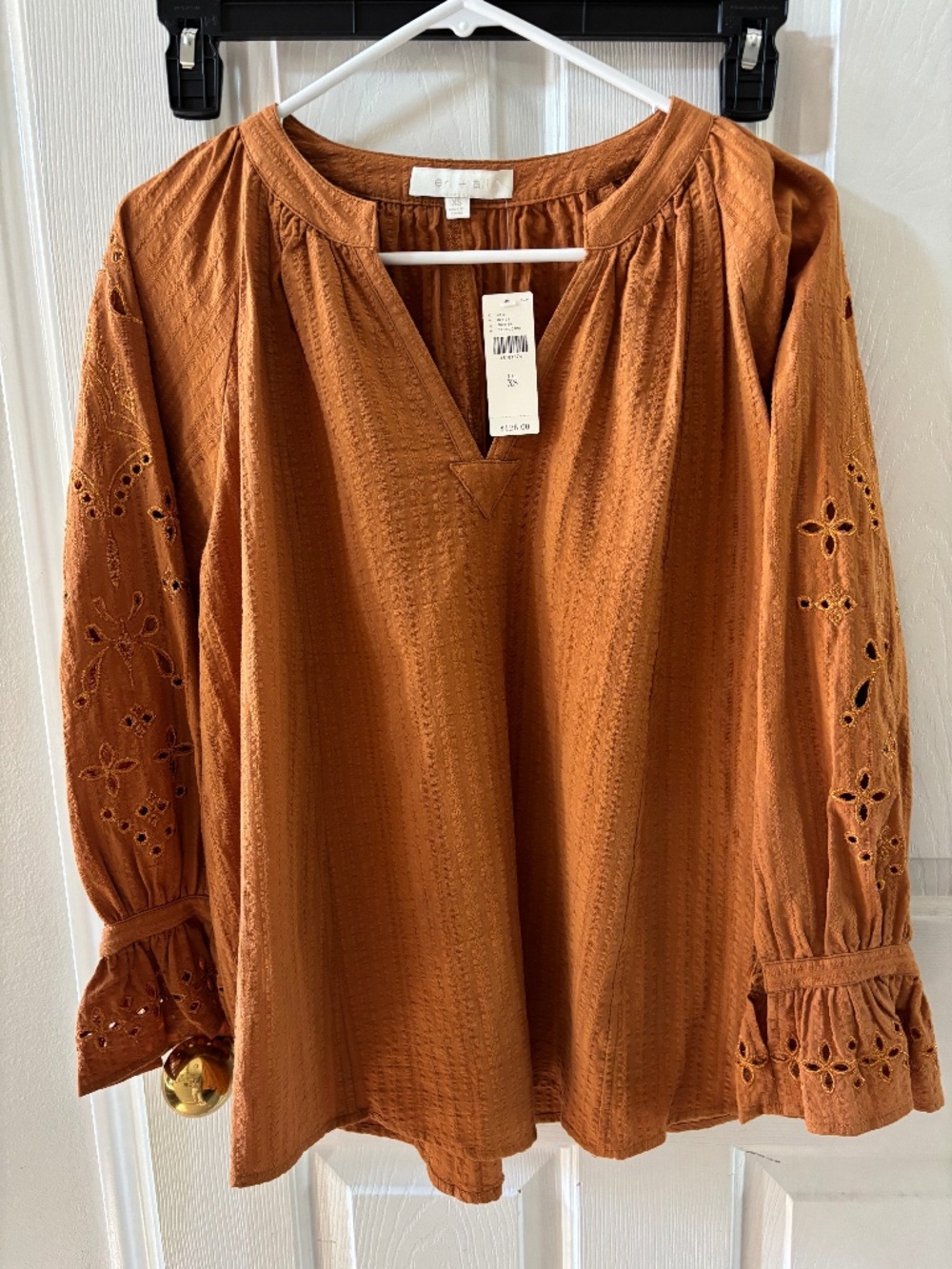 NWT Anthropologie Eri + Ali Cut out Peasant Blouse